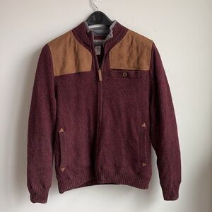 Duluth Trading Co. Men's Shetland Wool Windproof Zip Sweater/Jacket Size  Medium